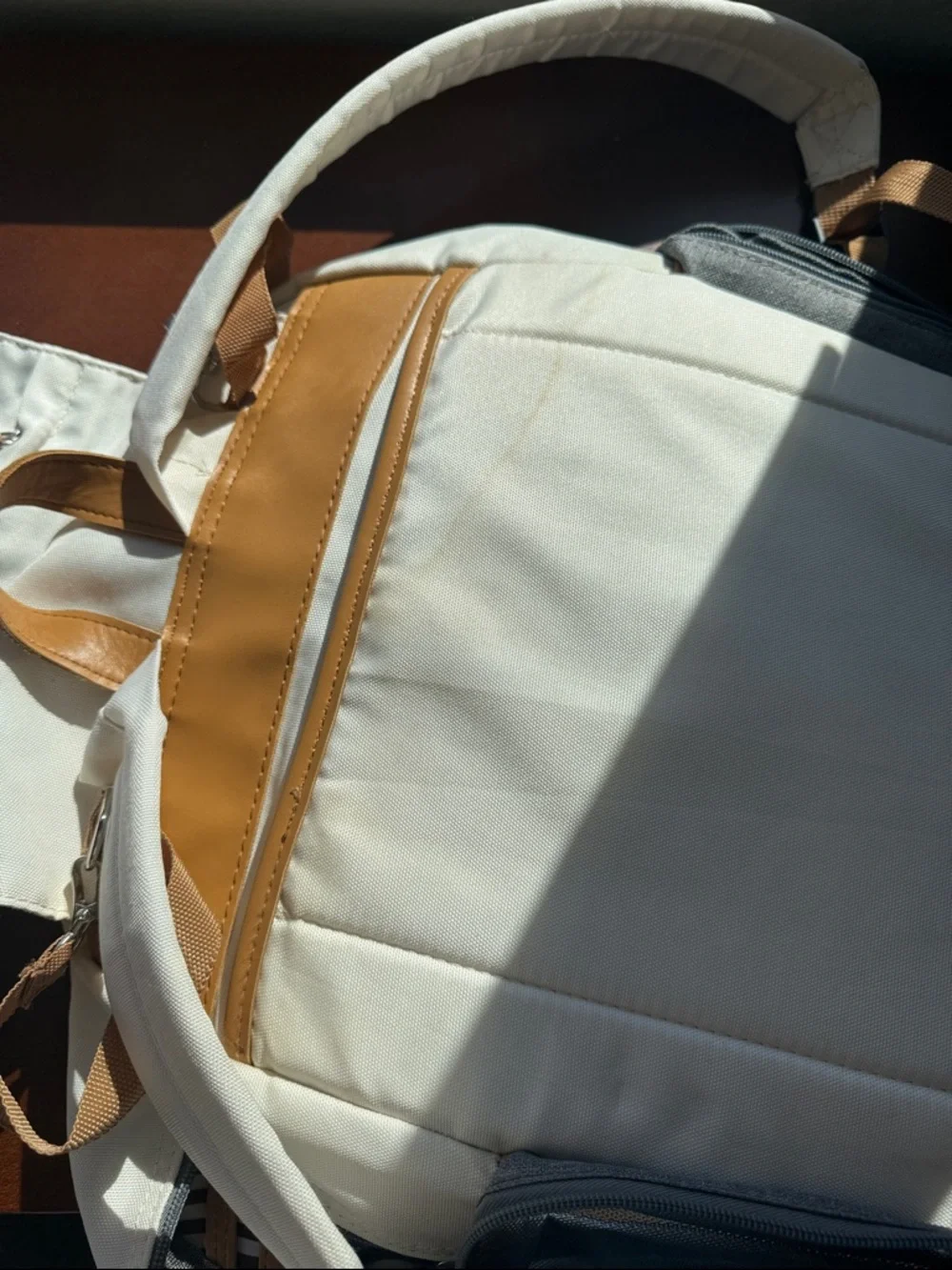 Parker Baby diaper backpack with insulated pockets and stroller straps birch bag